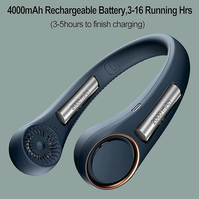 Rechargeable Portable Neck Fan | Hands-Free Bladeless Cooling Fan