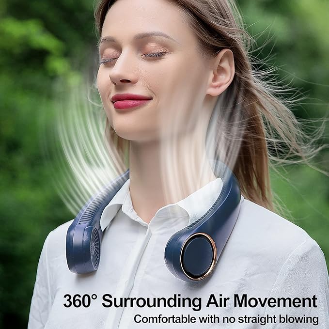 Rechargeable Portable Neck Fan | Hands-Free Bladeless Cooling Fan