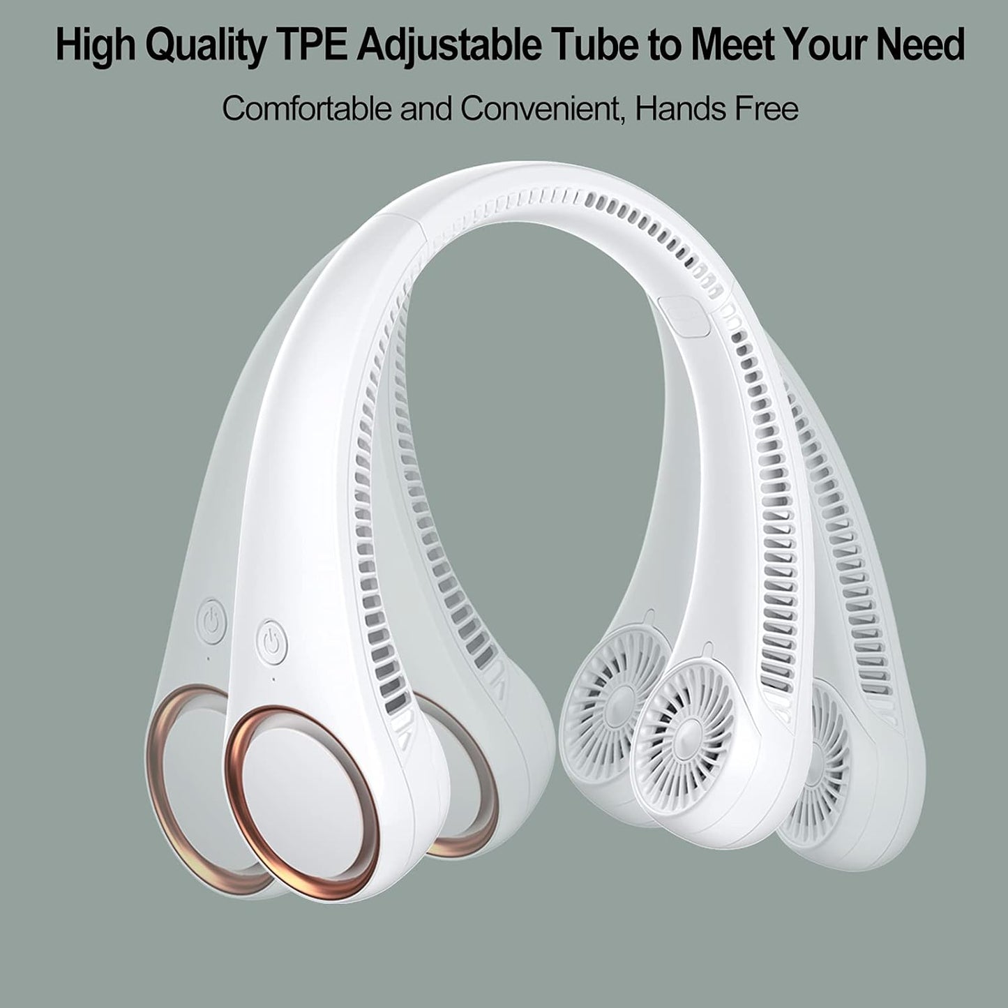 Rechargeable Portable Neck Fan | Hands-Free Bladeless Cooling Fan
