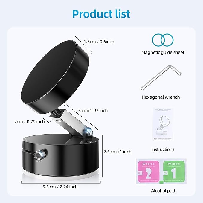 “Universal Magnetic Phone Holder – Compact Power for Every Place”