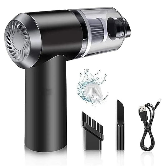 2. USB Rechargeable 3-in-1 Car Cleaner – Clean, Blow, & Freshen On-the-Go