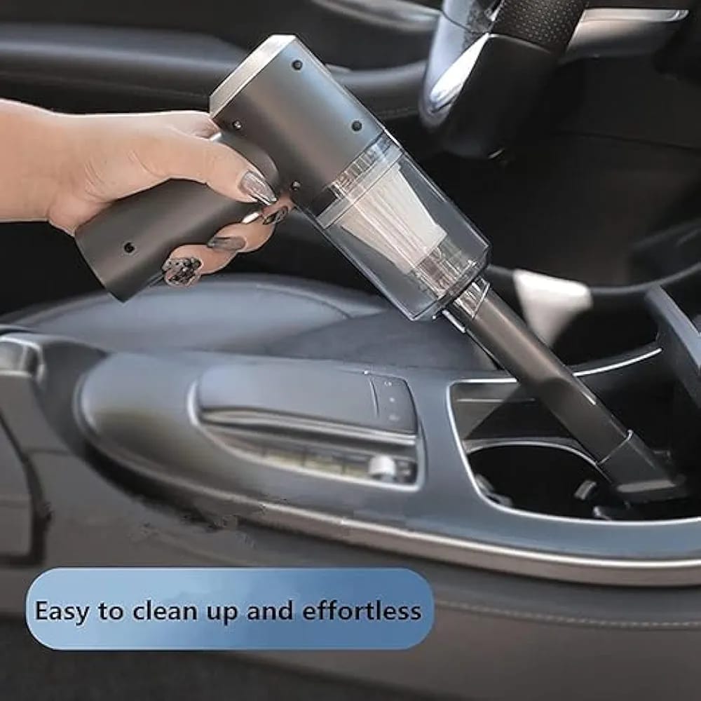 2. USB Rechargeable 3-in-1 Car Cleaner – Clean, Blow, & Freshen On-the-Go