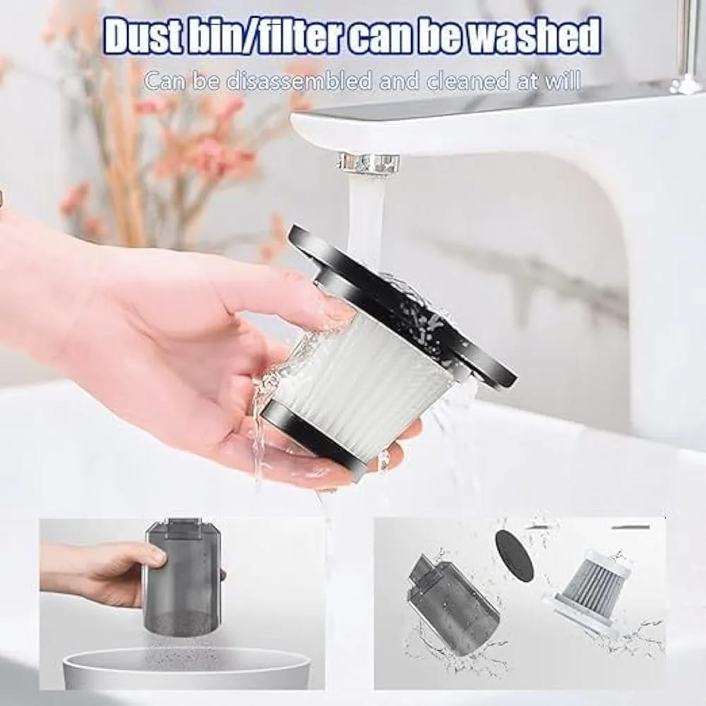 2. USB Rechargeable 3-in-1 Car Cleaner – Clean, Blow, & Freshen On-the-Go
